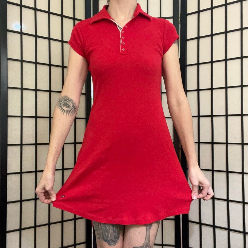 Red Polo Mini Dress by Tommy‎ Hilfiger